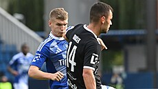 Jablonecký obránce Daniel Souek v utkání proti Olomouci