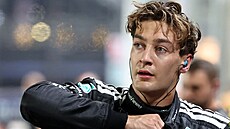 George Russell, vítz kvalifikace na Velkou cenu Singapuru