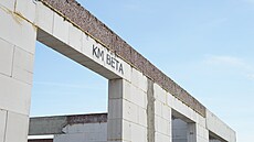 Detail stavby ze stavebního materiálu Sendwix