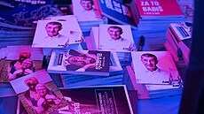 Hnutí ANO na pedvolební kampani v Praze. Na snímku Andrej Babi. (30. záí...