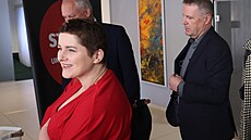 Volební táb Stailo v hotelu Vista v Ostrav sleduje výsledky. Jana Maláová....