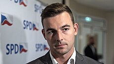 Volební �táb SPD. Libor Vondrá�ek. (4. �íjna 2025)