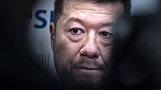 Volební �táb SPD v hotelu Don Giovanni. Tomio Okamura. (4. �íjna 2025)