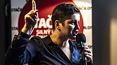 Pedvolební debata hnutí Stailo! v pivovaru Cobolis na Ládví. Na snímku Jana...