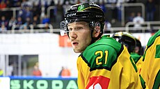 Obránce Radek Kueík z Tampere pi utkání s brnnskou Kometou.