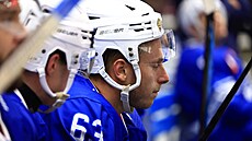 Brnnský útoník Radim Ferda v utkání s Tampere.