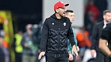 Plzeský trenér Marek Bako bhem utkání s Malmö.