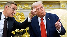 Americký prezident Donald Trump a finský prezident Alexander Stubb se setkali v...