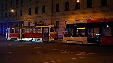 V centru Prahy u Národního divadla do�lo k nehod� dvou tramvají.