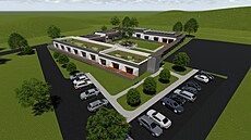 Vizualizace podoby chystaného komunitního domu pro seniory v Krásné na Asku.