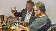 Volební táb koalice SPOLU se seel v Napajedlích, lídr kandidátky Stanislav...