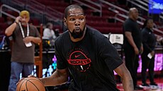 Kevin Durant z Houston Rockets bhem tréninku