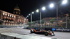 Oscar Piastri z McLarenu b�hem tréninku v Singapuru