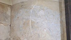 Levoruká luitnice - kentaur. Freska na hrad Houska