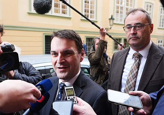Vyjednávání vzniku nové vlády Hnutí ANO, SPD a Motoristé. Na snímku Petr...