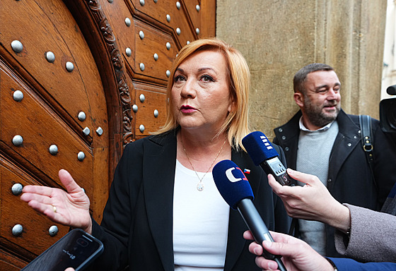 Vyjednávání vzniku nové vlády Hnutí ANO, SPD a Motoristé. Na snímku Alena...