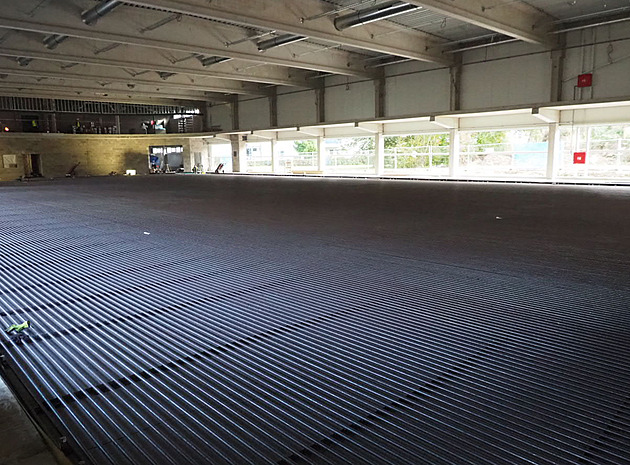 Rozestav�ný zimní stadion v Tábo�e (�íjen 2025)