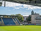 Tribuny na fotbalovm stadionu ve Zln (13. jen 2025)