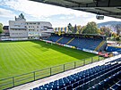 Tribuny na fotbalovm stadionu ve Zln (13. jen 2025)