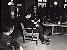 Hans Mar�álek vypovídal jako sv�dek p�ed americkým vojenským tribunálem v...