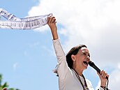 Venezuelská opozi�nice María Corina Machadová (28. srpna 2024)