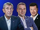 Andrej Babi, Petr Macinka a Tomio Okamura