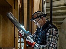 V Katedrále sv. Víta, Václava a Vojtcha probíhá intonování píal. (16.10.2025)