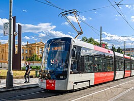�koda 52T ze zku�ebního provozu s cestujícími v rámci procesu homologace.