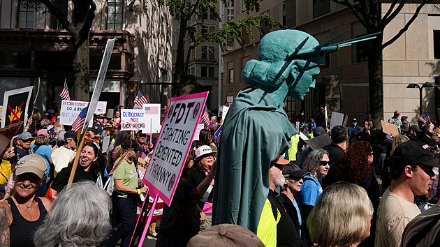 Vlna protest pod heslem No Kings (dn krlov) proti vld prezidenta Donalda Trumpa, Washington. (18. jna 2025)