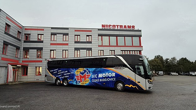 Nová posila pro HC Motor: Zbrusu nový autobus od spole�nosti Nicotrans