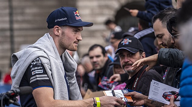 Lucemburan Grgoire Munster pi spanil jzd Prahou ped Stedoevropskou rallye