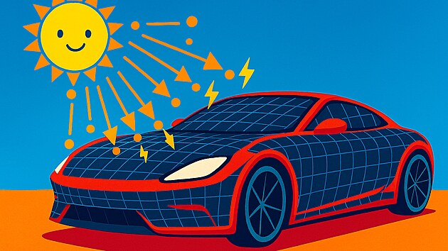 Automobil pmo pohnn sluncem nen sci-fi, u Mercedesu na nm pracuj. (ilustrace)