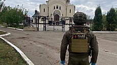 Následky ruského útoku na pravoslavný kostel v Kosantynivce. (11. íjna 2025)