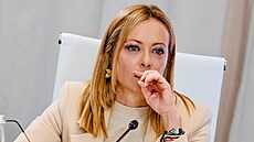 Italská premiérka Giorgia Meloniová (15. íjna 2025)