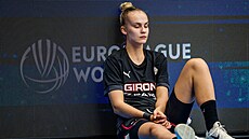 Juste Jocyteová z Girony ped zápasem s USK Praha.