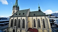 Kostel Nanebevzetí Panny Marie v Ústí nad Labem má novou fasádu. (íjen 2025)
