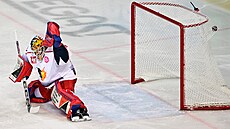 Branká Matija Pintari z Grenoblu inkasuje gól.