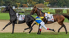 okej Ondej Velek padá z Klarka Kenta po Taxisov píkopu.