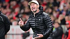 Zlínský trenér Bronislav ervenka bhem utkání na Slavii