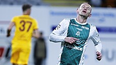 Jablonecký útoník Jan Chramosta v utkání proti Dukle