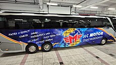 Nová posila pro HC Motor: Zbrusu nový autobus od spole�nosti Nicotrans