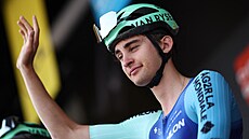 Paul Seixas na prezentaci etapy Critéria du Dauphiné.