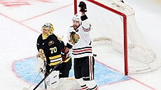 Nick Foligno se raduje z gólu proti Bostonu.