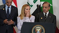 italská premiérka Giorgia Meloniová na summitu o ukonení války v Gaze v Egypt...