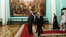 Prezident Spojených arabským emirát Muhammad ibn Zájid Ál Nahján se pi...