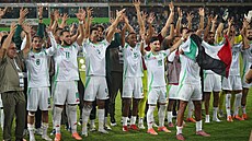 Fotbalisté Alírska se radují z postupu na mistrovství svta. Zajistil si ho v...