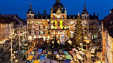 Vánoní trhy v rakouském mst týrský Hradec.