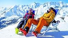 Zimní sezóna v Korutanech v Rakousku.