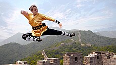 Karel Korenc, bojovník kung-fu, na Velké �ínské zdi.