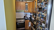 Pvodní kuchy byla doslova zastrená v kout.